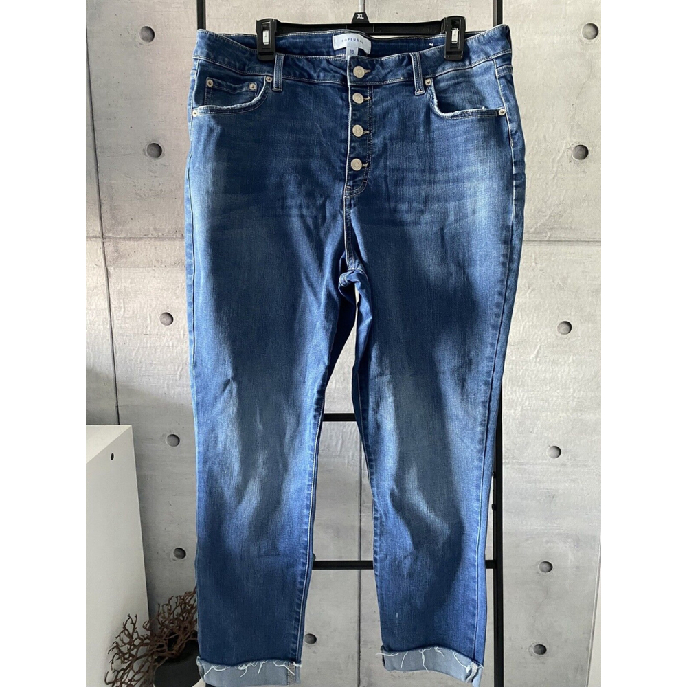 Popsugar Jeans Women's 18 Blue Denim Pants Pockets Ladies